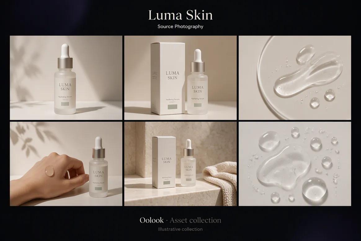 Oolook displaying approved uploaded beauty product assets