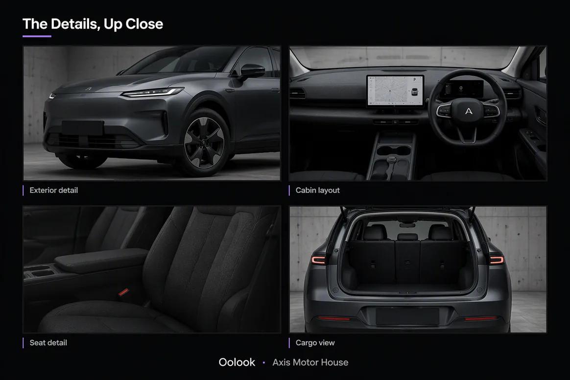 Oolook displaying approved vehicle detail content