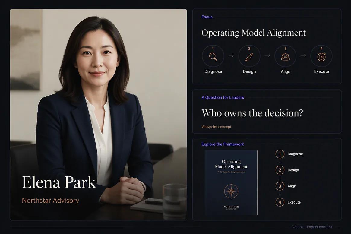 Oolook displaying an approved consulting expert campaign