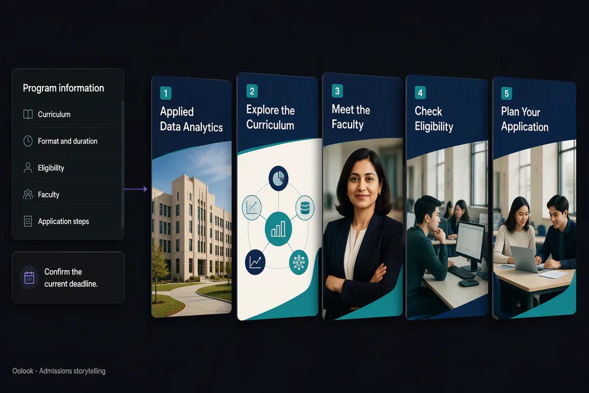 Admissions process content prepared as an educational campaign