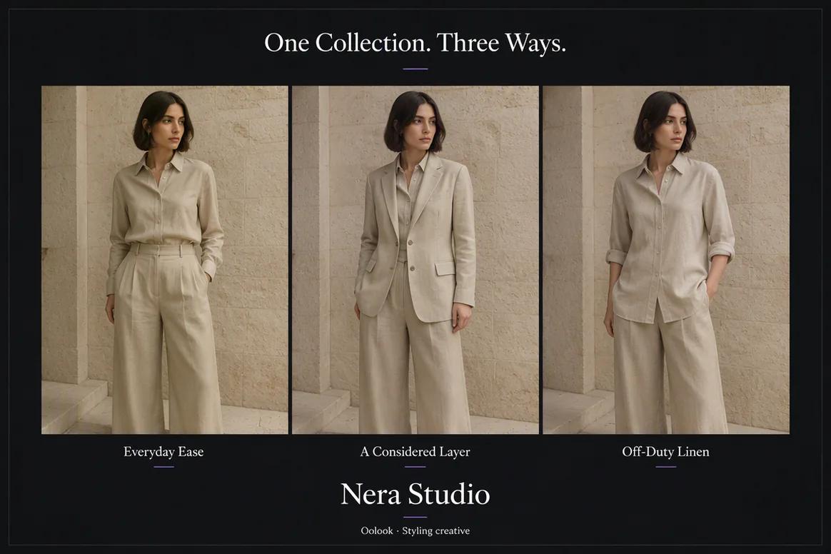 Oolook displaying styling content created from an approved fashion collection