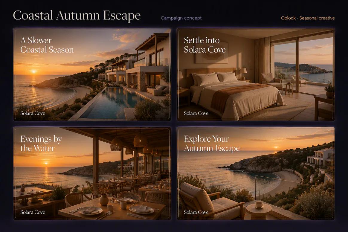 Oolook displaying a coordinated seasonal hotel campaign