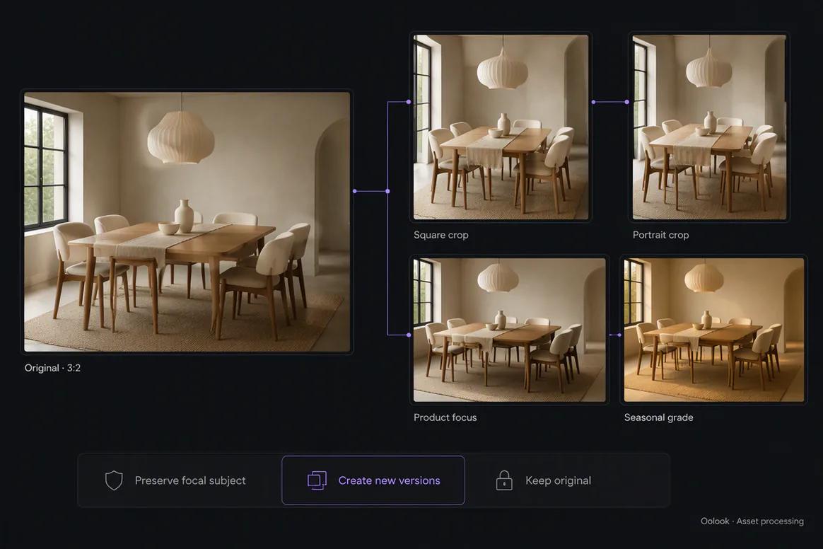 Existing marketing media processed for reuse in Oolook