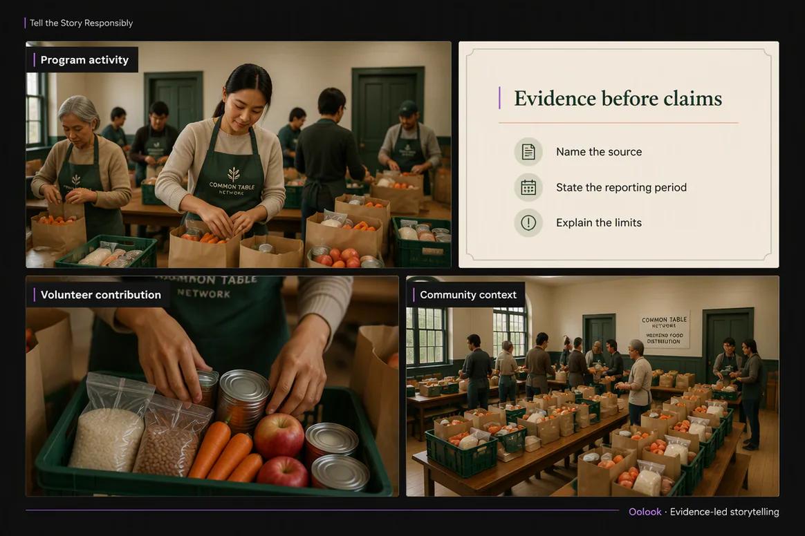 Oolook displaying a responsible verified nonprofit impact story