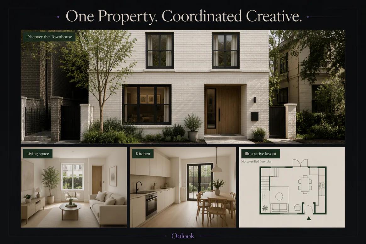 Oolook displaying a property photography and floor plan campaign