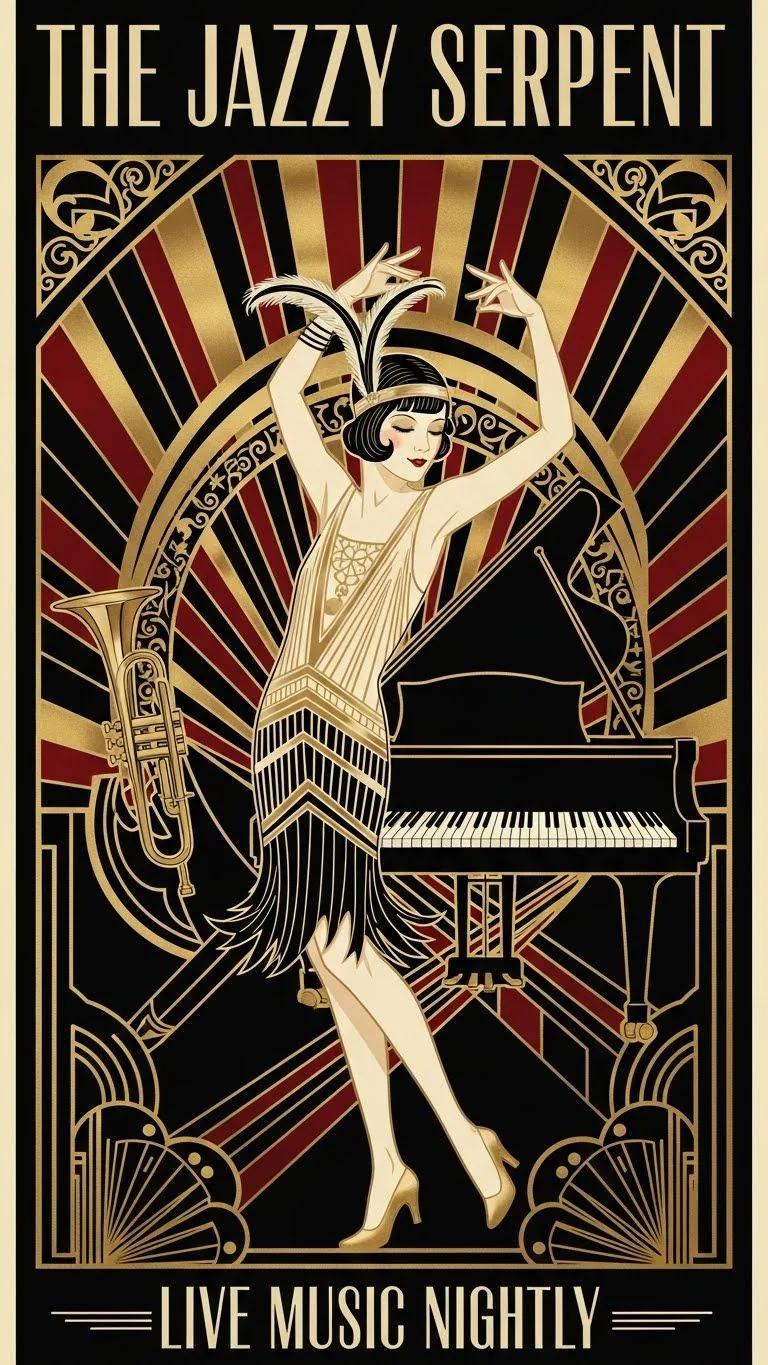 Art Deco example showing a brand campaign