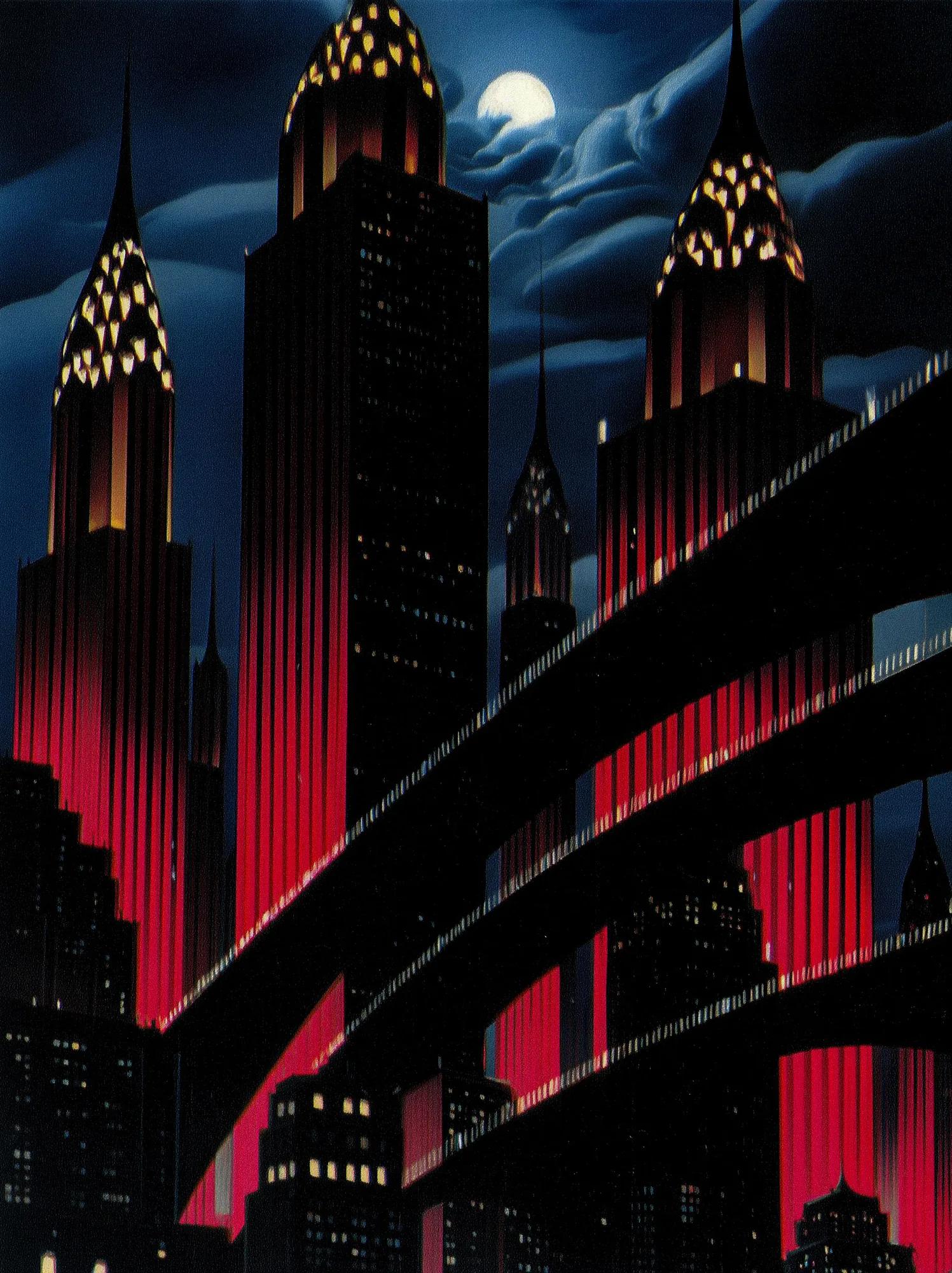 Art Deco example showing a website or presentation visual