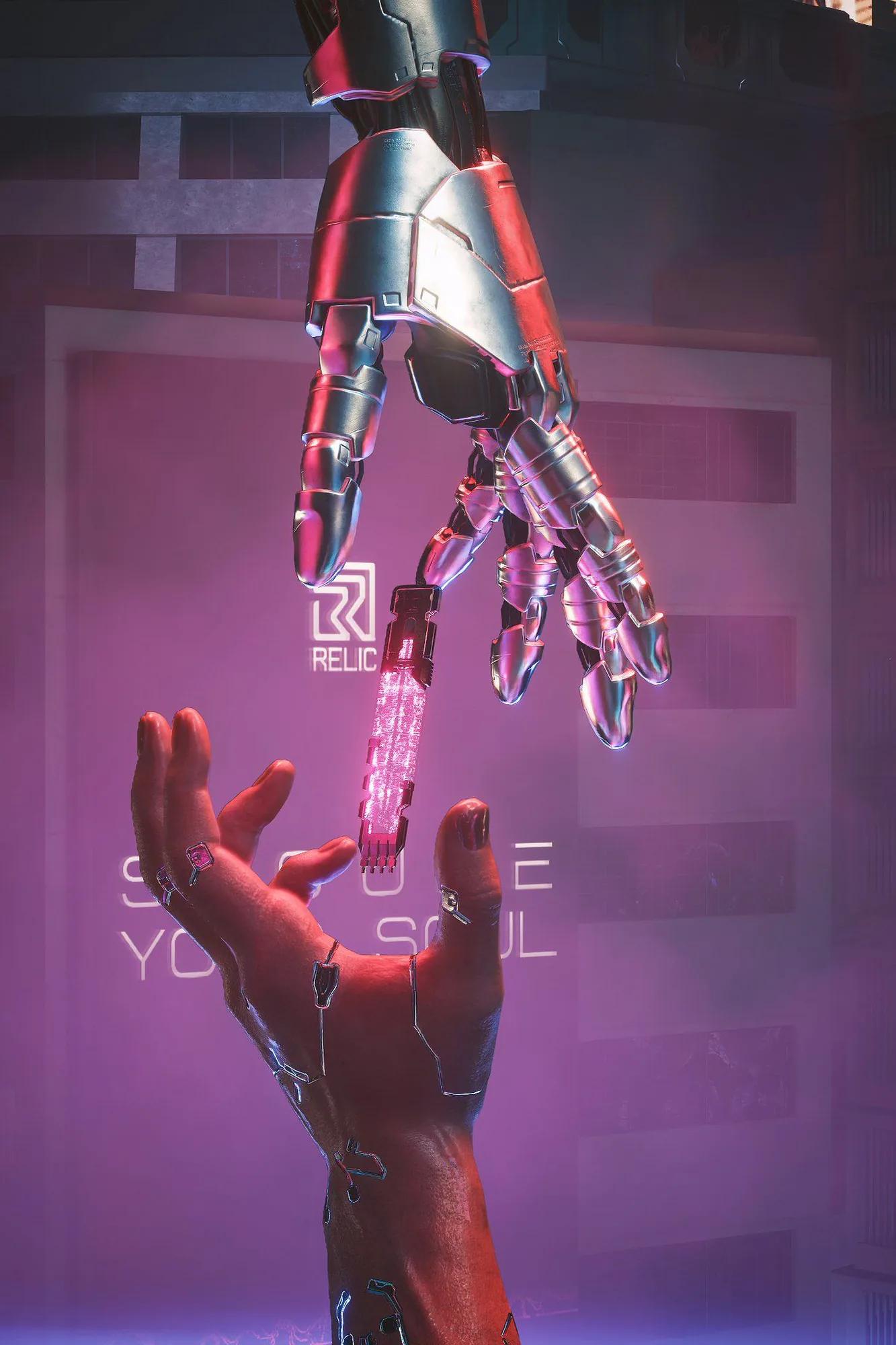 Cyberpunk example showing a brand campaign