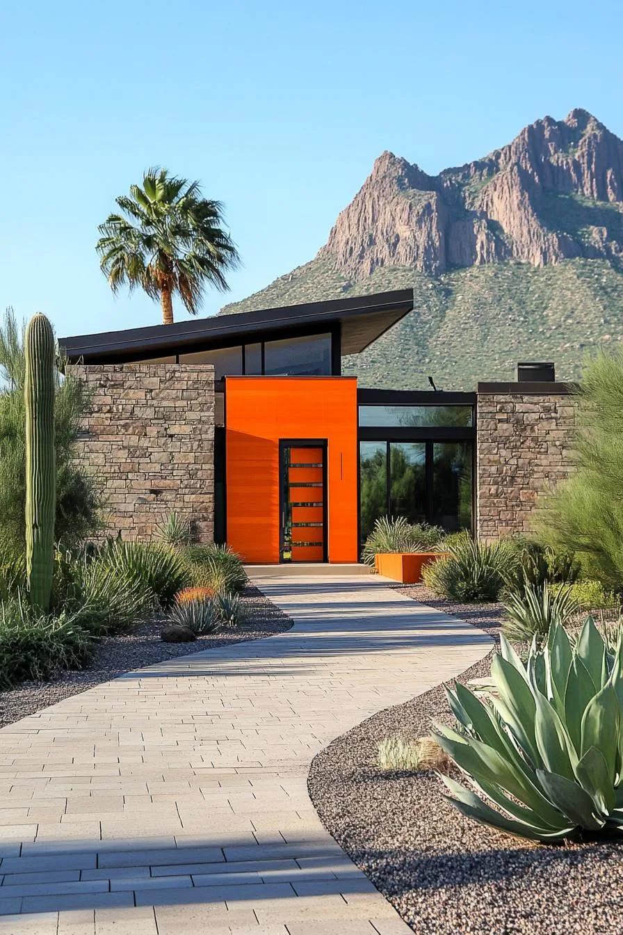 Desert Modern example showing a editorial composition