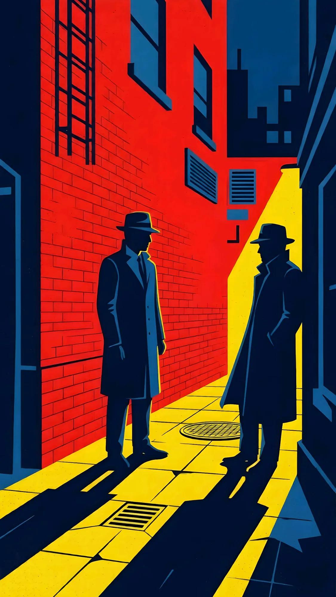 Film Noir example showing a product advertisement