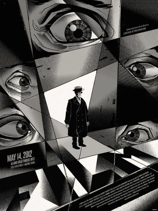 Film Noir example showing a website or presentation visual