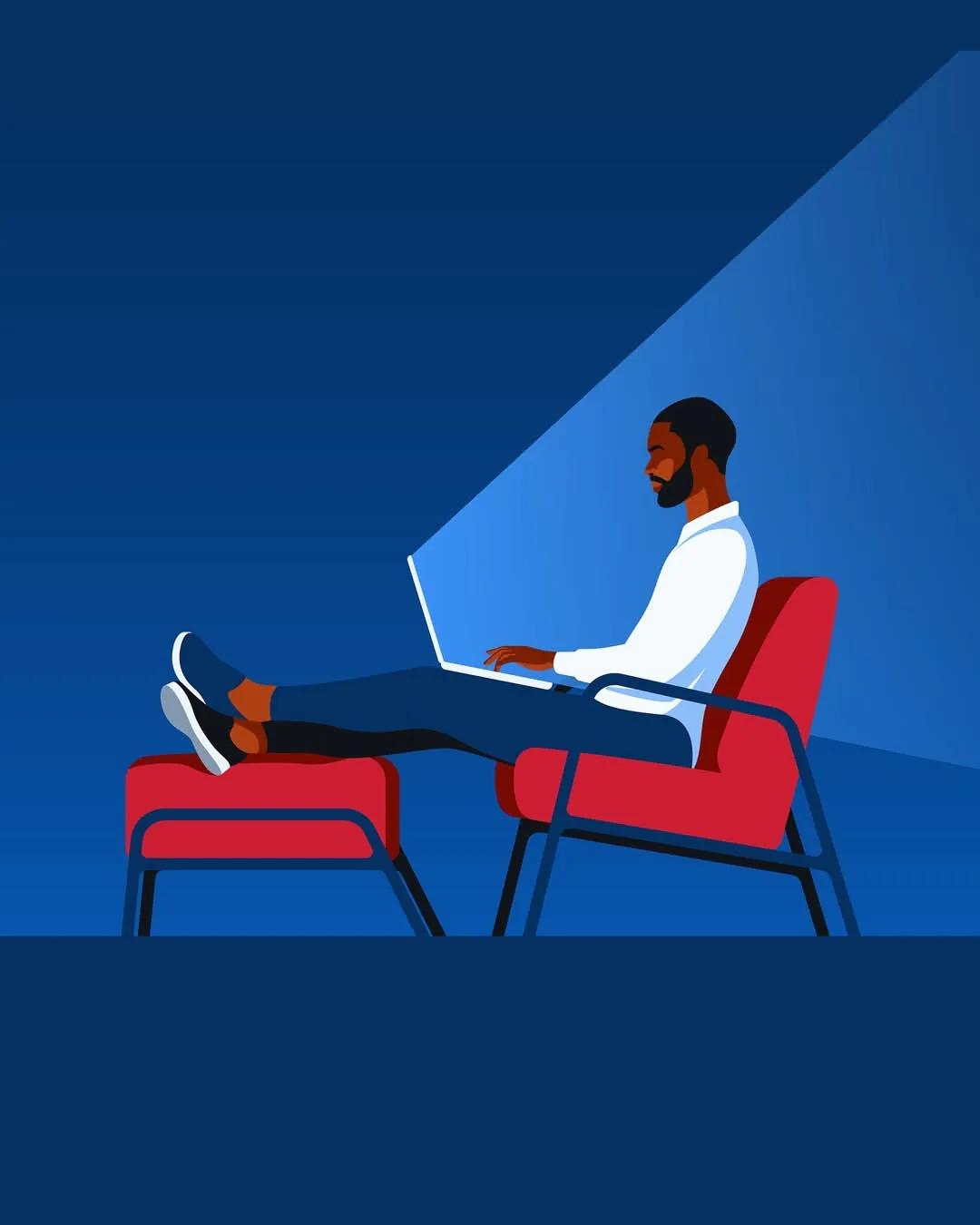 Flat Illustration example showing a product advertisement