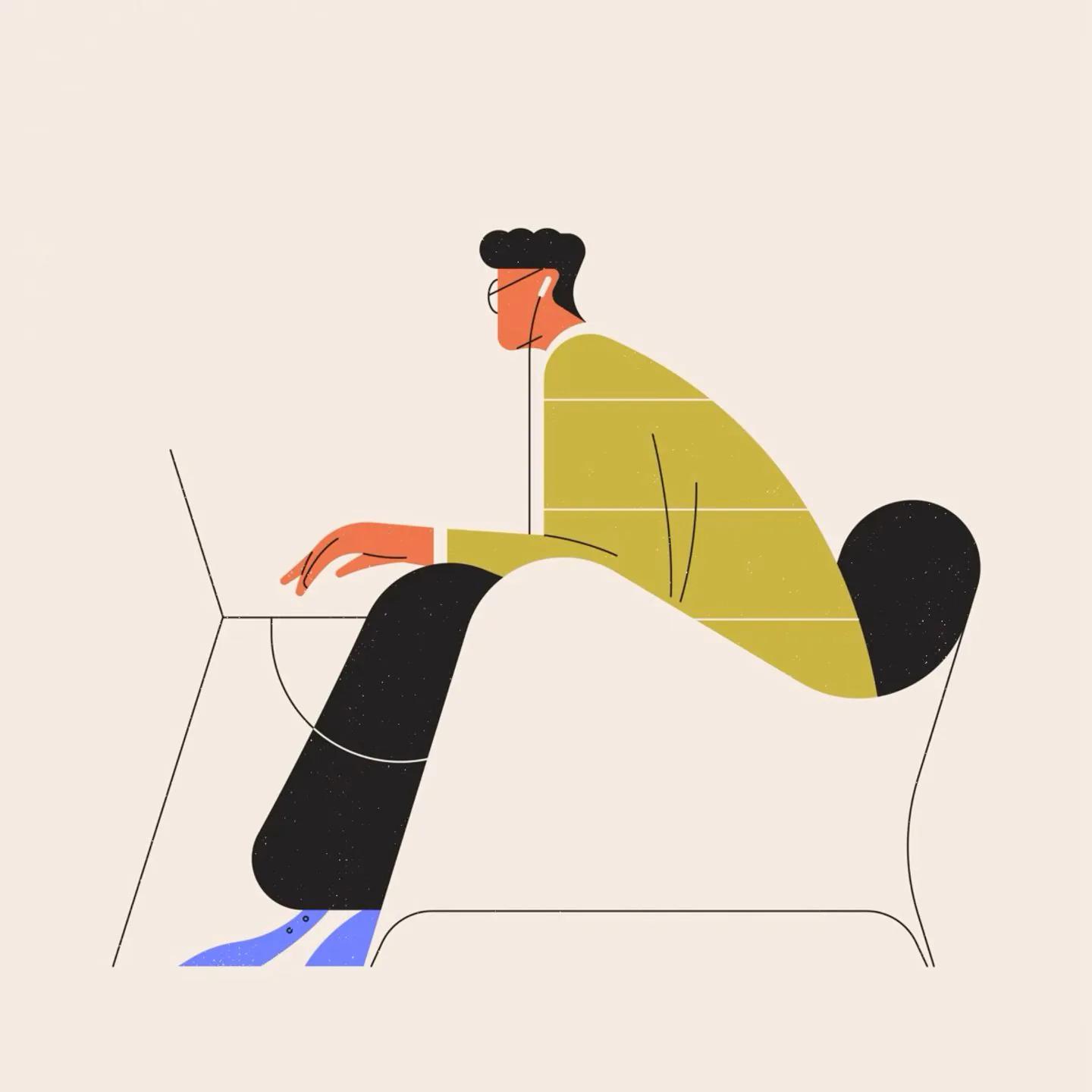 Flat Illustration example showing a people or portrait