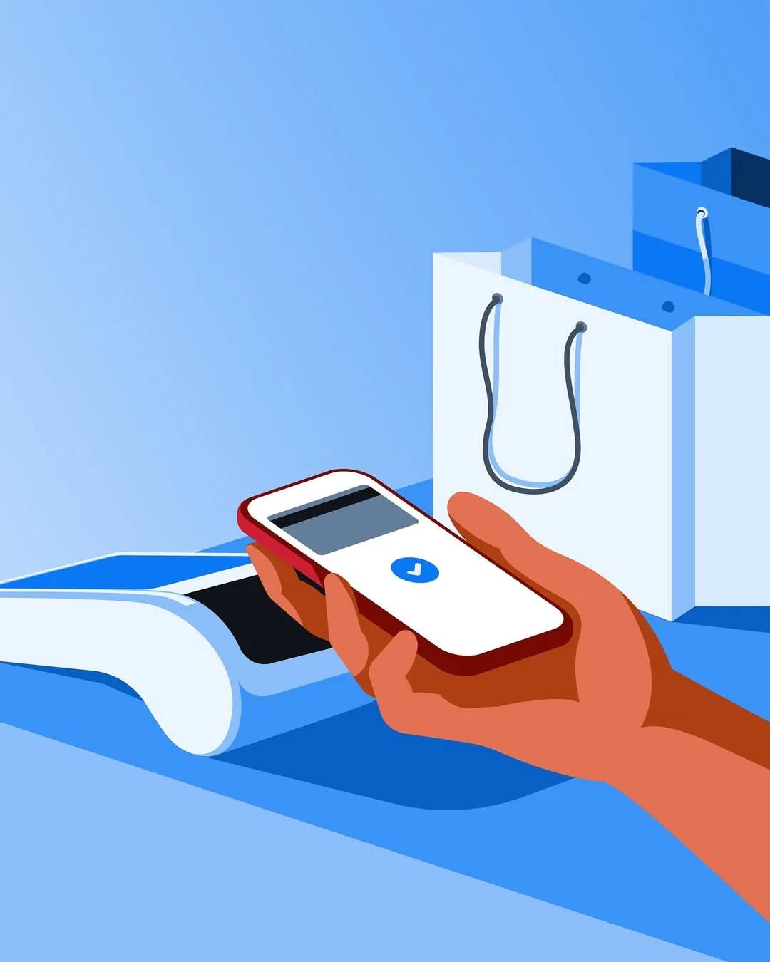 Flat Illustration example showing a social media creative