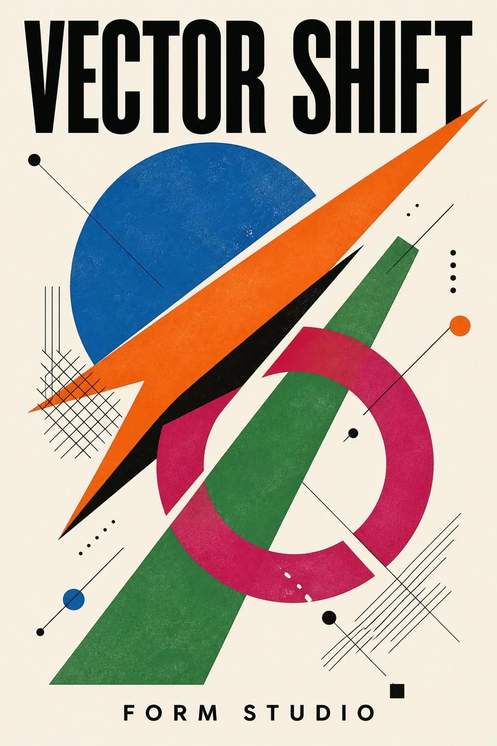 Geometric Modernism example showing a product advertisement