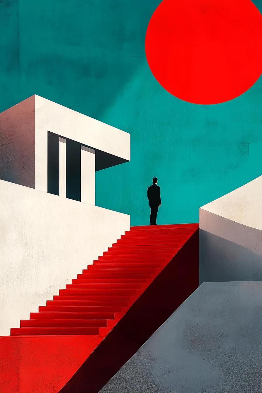 Geometric Modernism example showing a social media creative