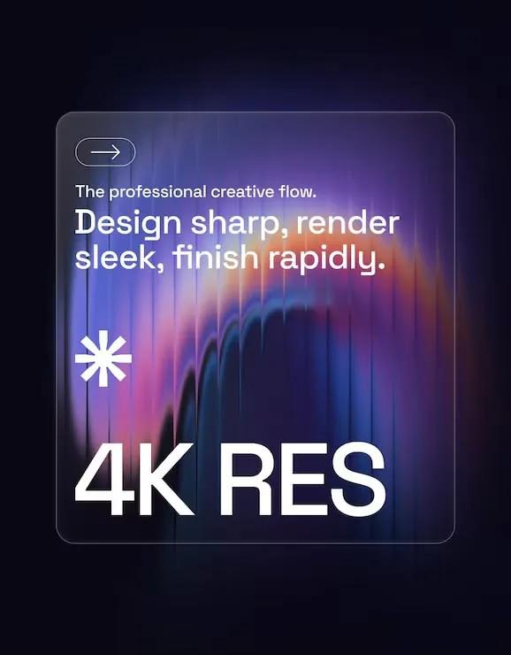 Glassmorphism example showing a product advertisement