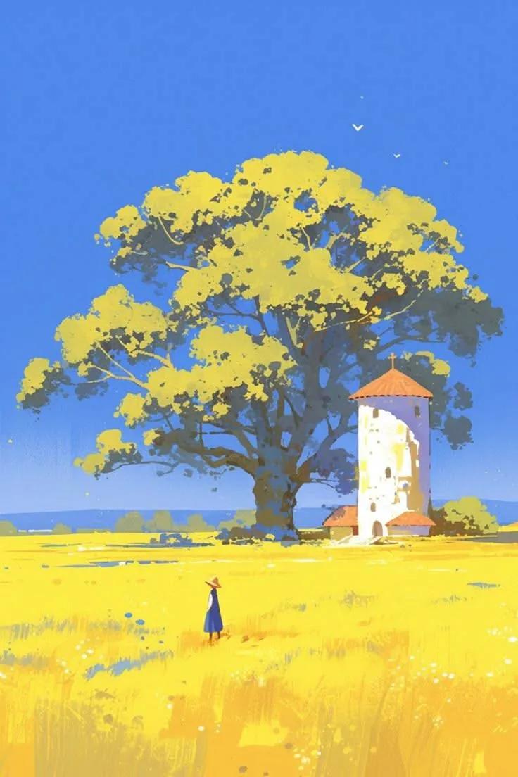 Gouache example showing a brand campaign