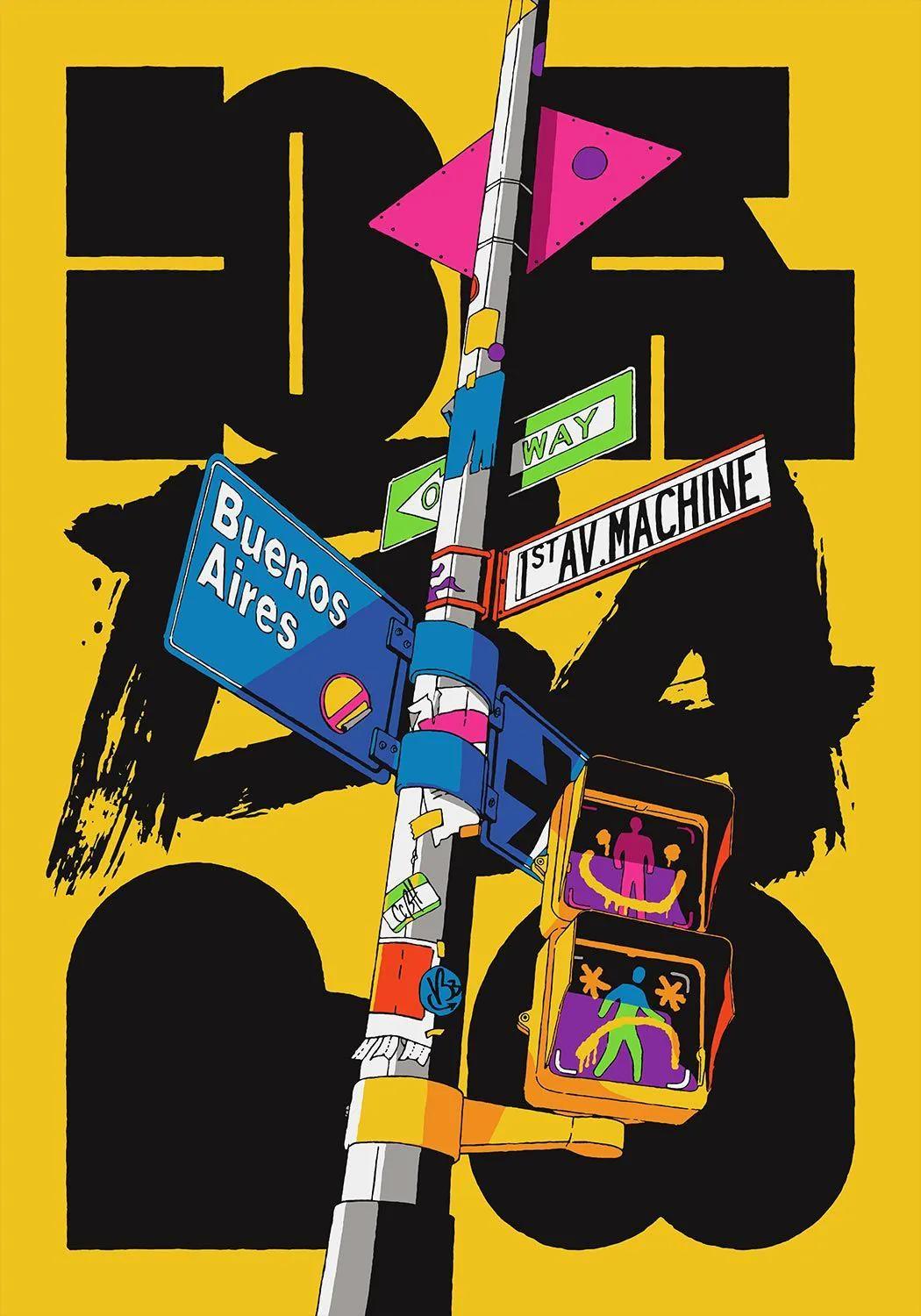 Graffiti example showing a brand campaign