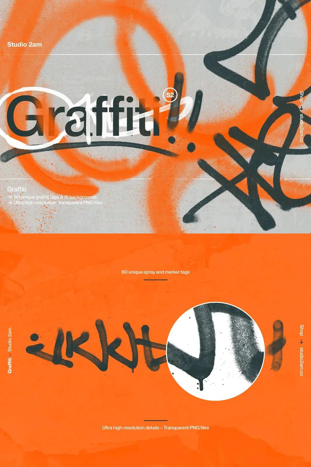 Graffiti example showing a social media creative