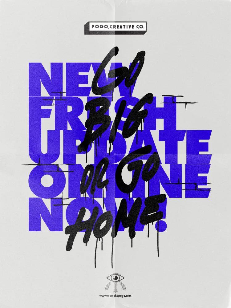 Graffiti example showing a website or presentation visual