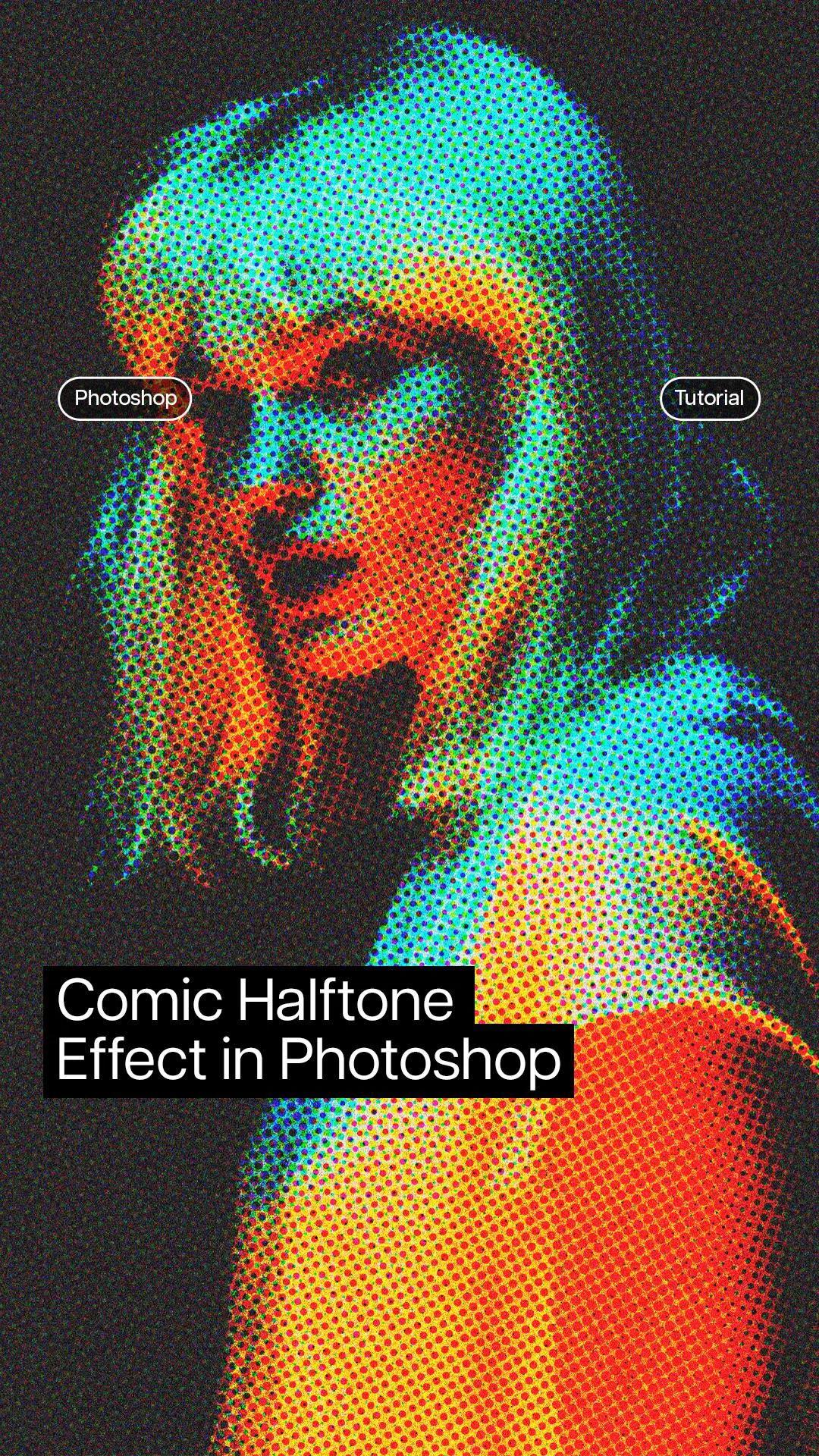 Halftone example showing a people or portrait