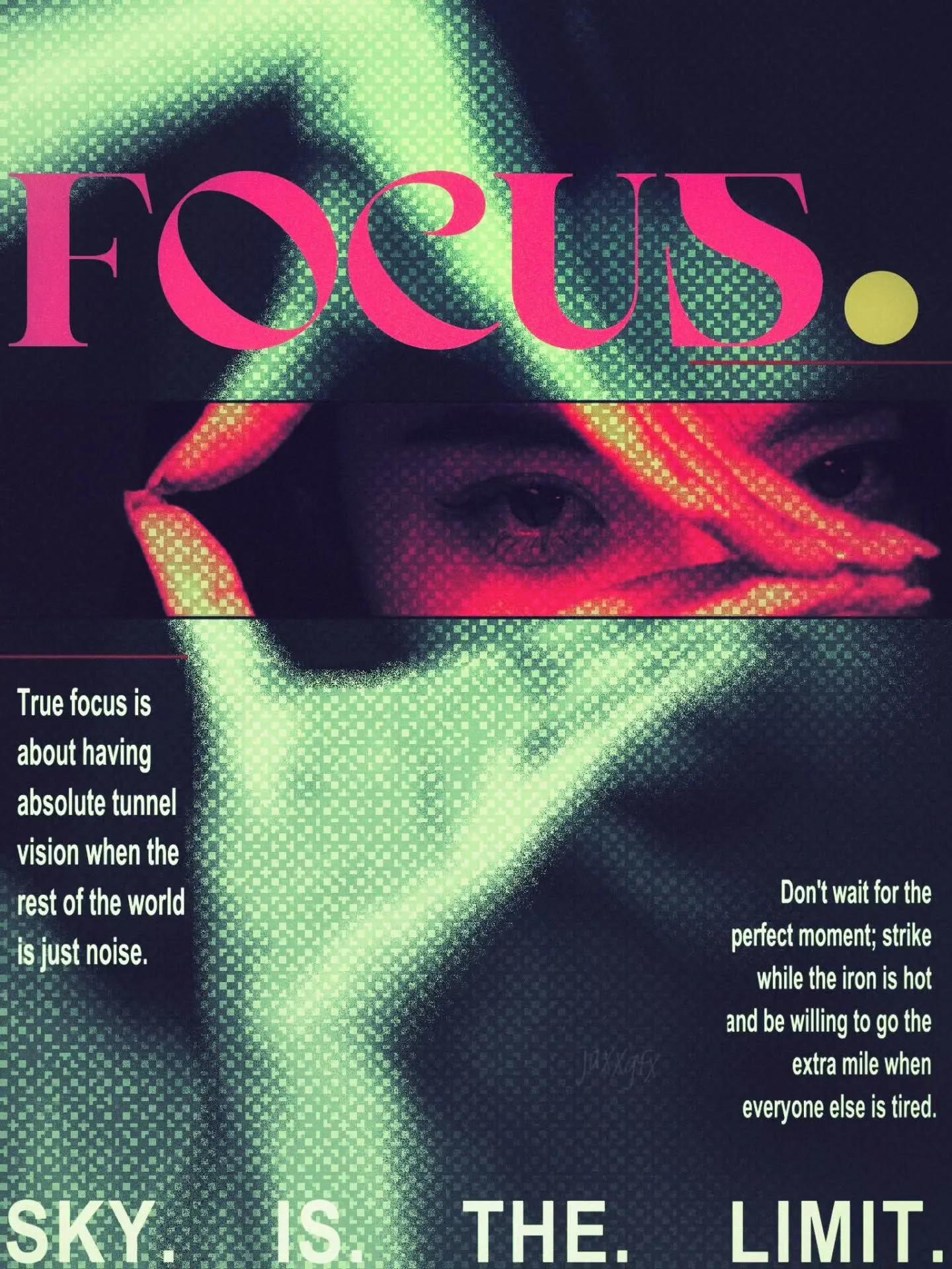 Halftone example showing a social media creative