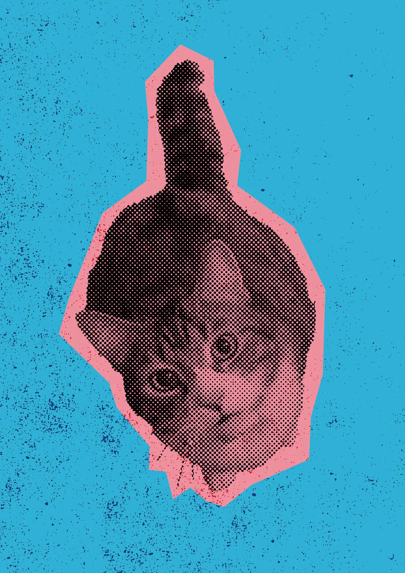 Halftone example showing a website or presentation visual