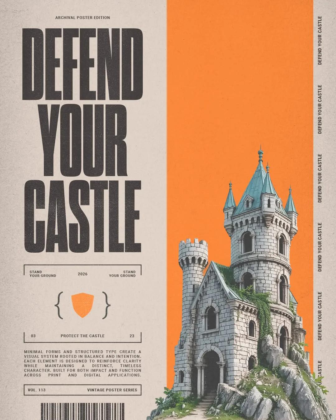 Heritage Editorial example showing a editorial composition