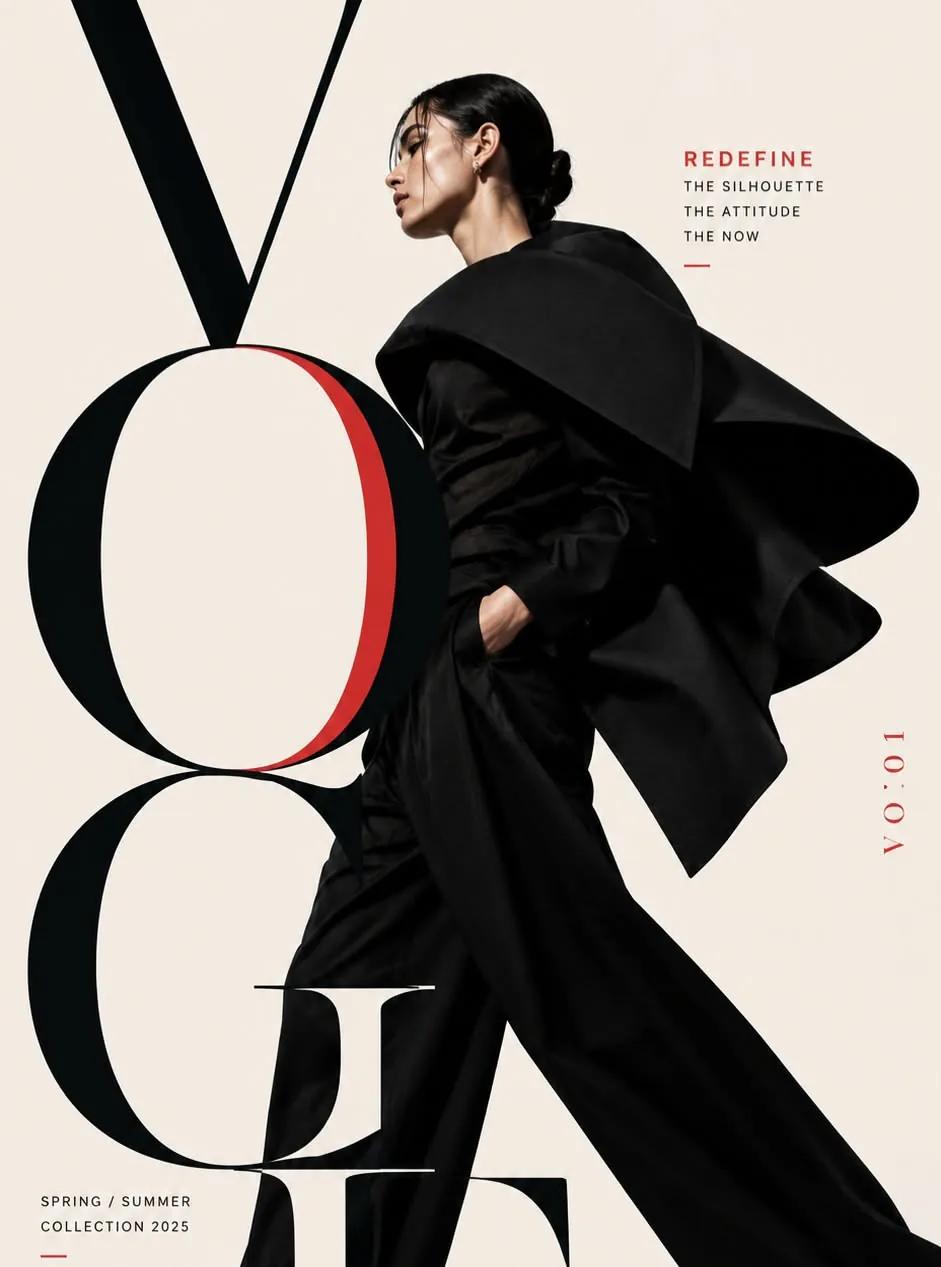 High-Fashion Editorial example showing a social media creative