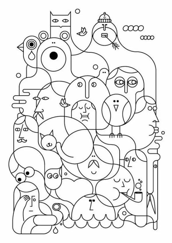 Line Art example showing a social media creative