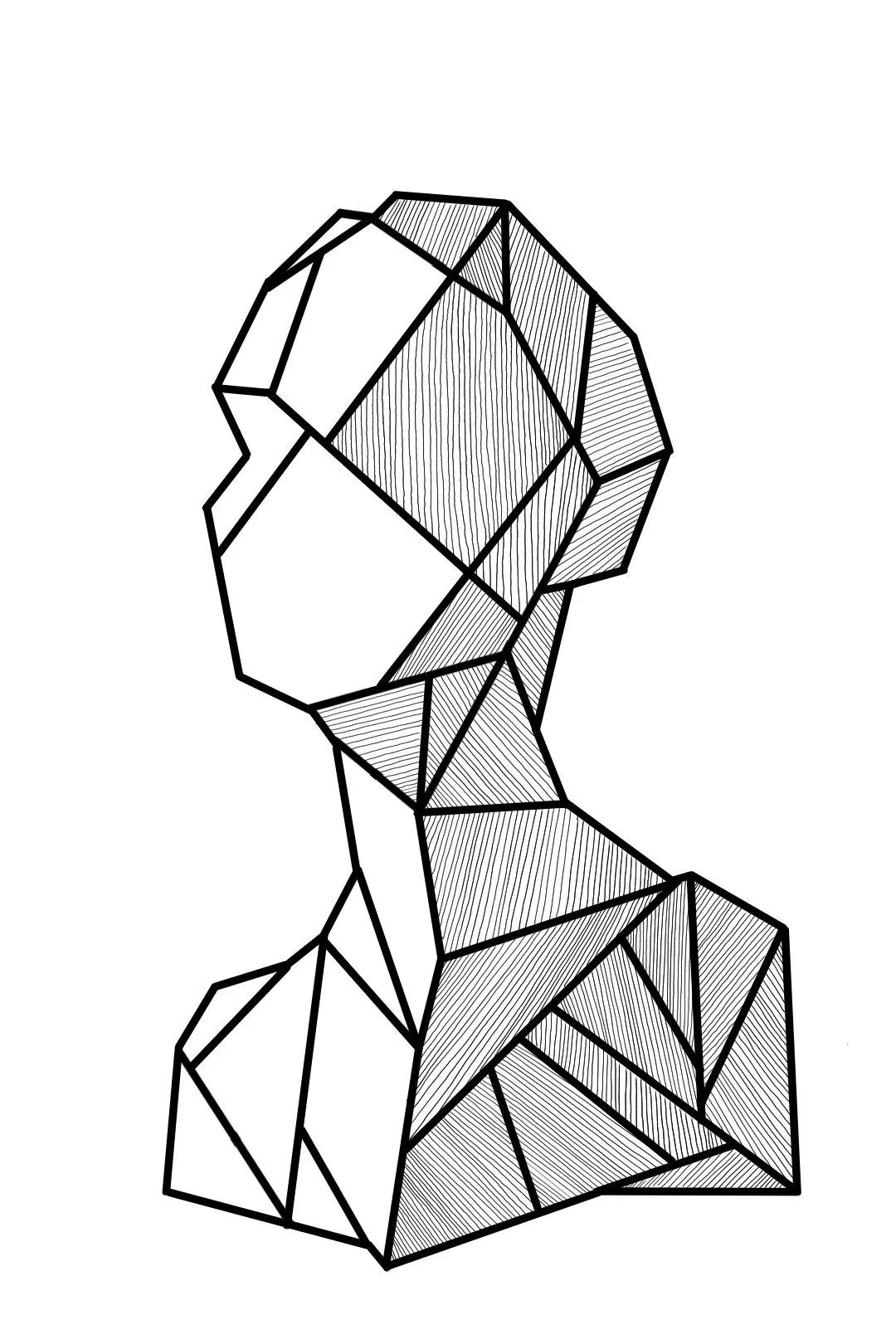 Line Art example showing a website or presentation visual