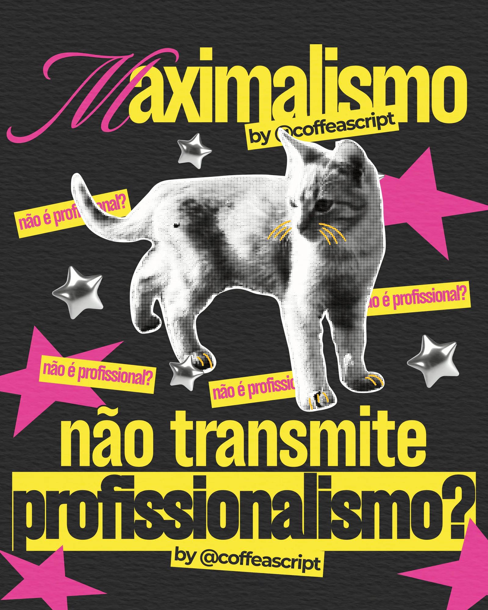 Maximalism example showing a product advertisement