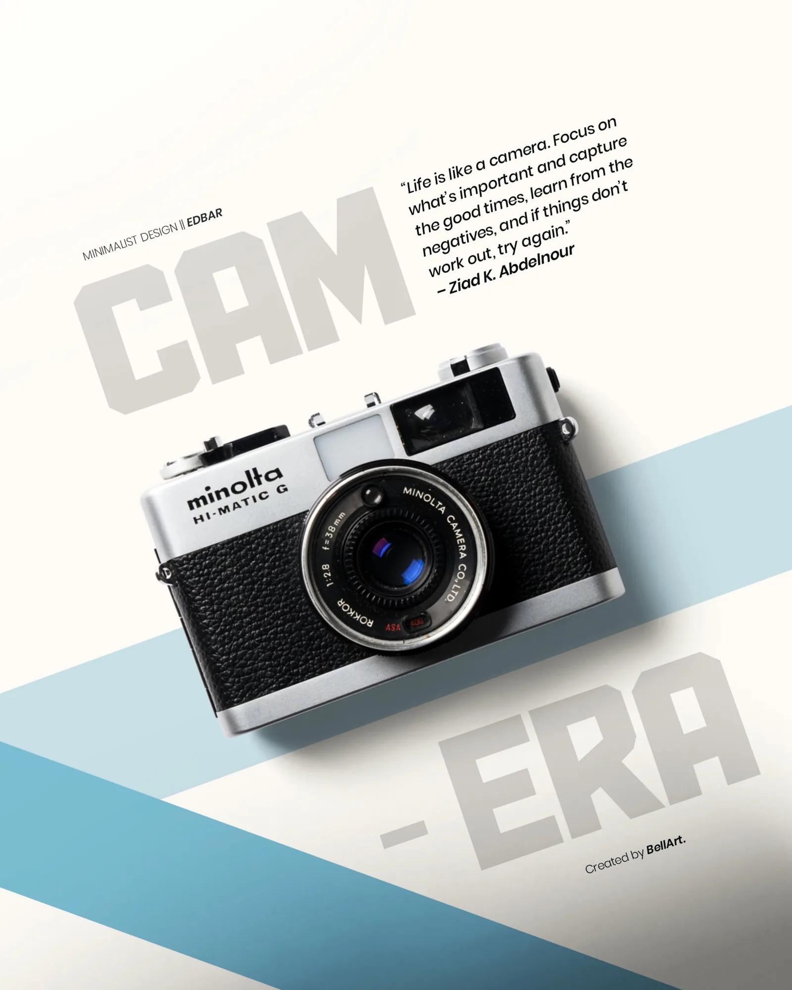 Minimalism example showing a website or presentation visual