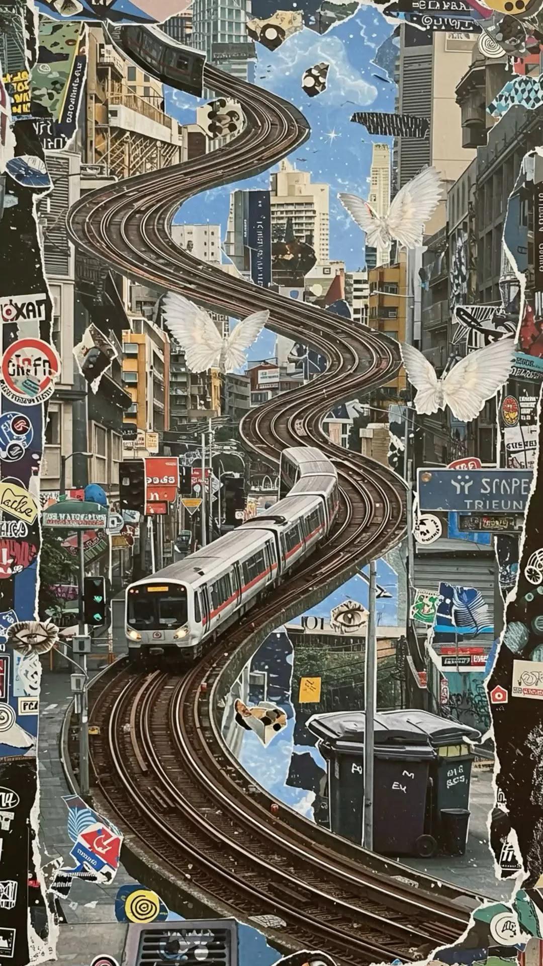 Mixed-Media Collage example showing a brand campaign