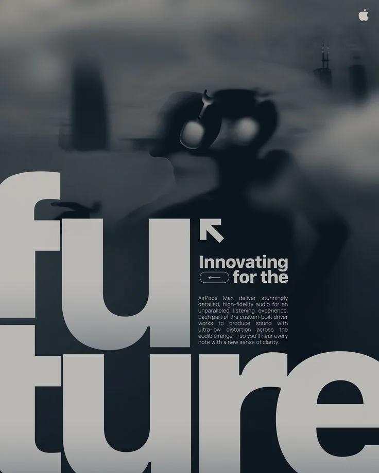 Monochrome example showing a editorial composition