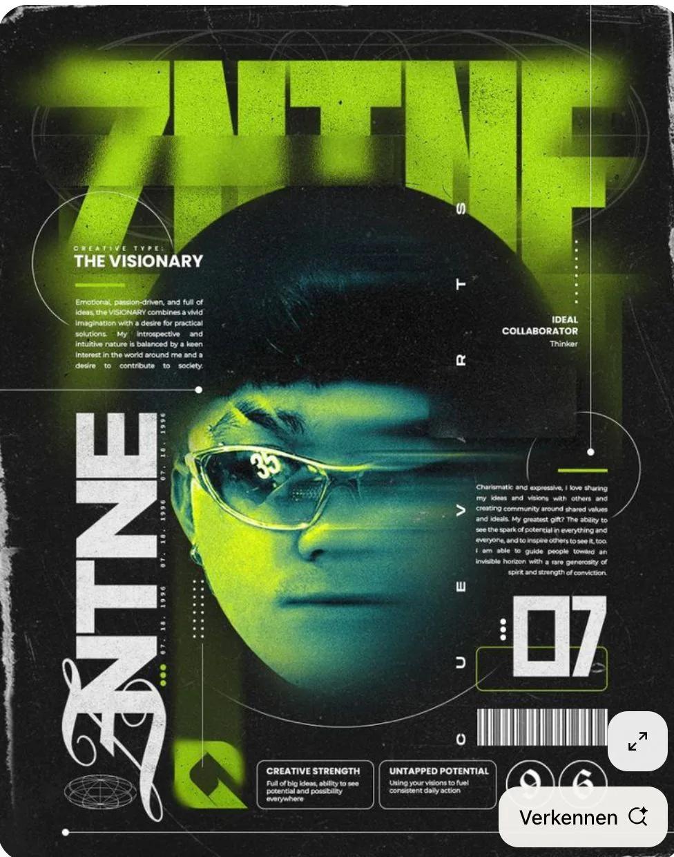 Neo-Brutalism example showing a editorial composition