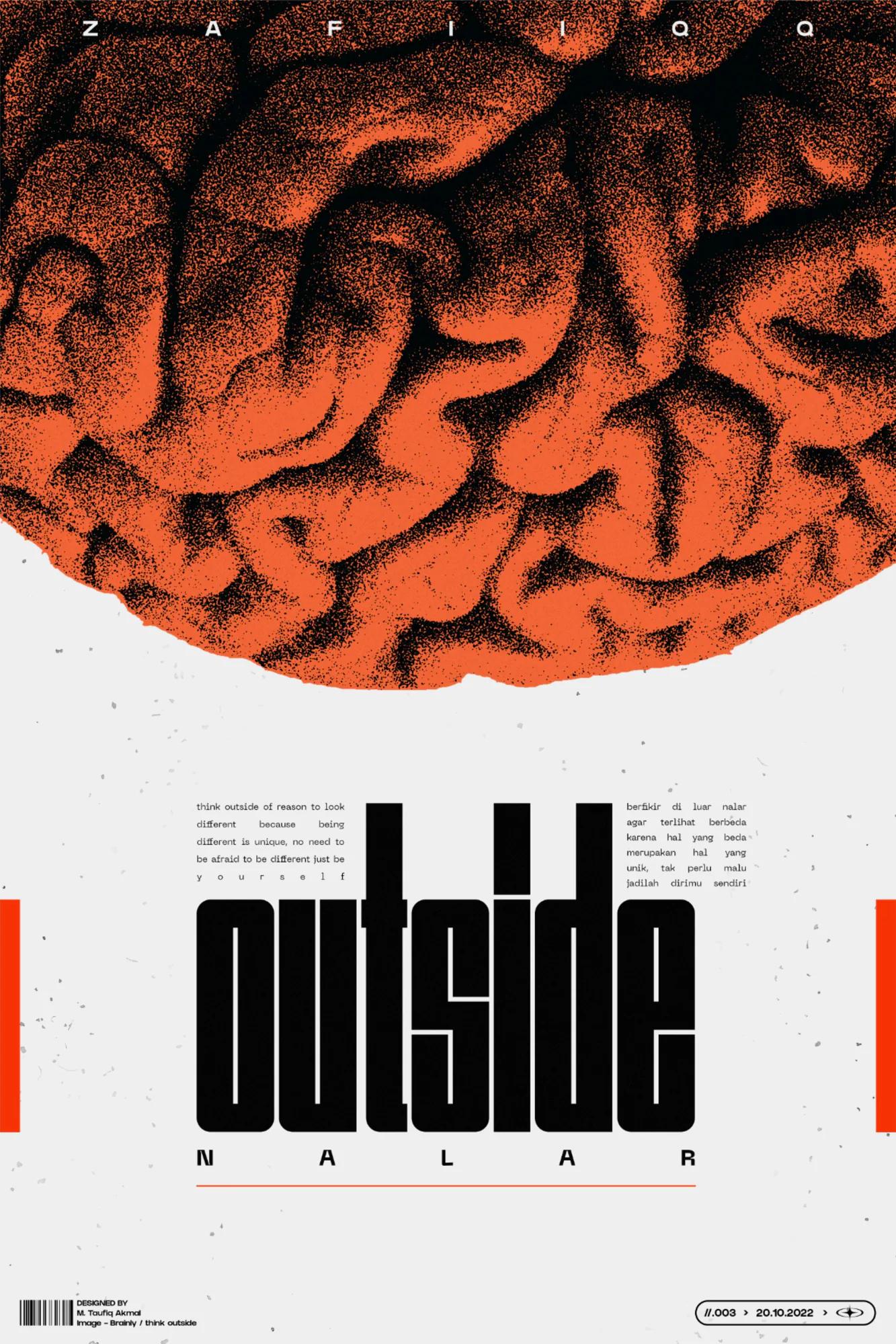 Neo-Brutalism example showing a social media creative