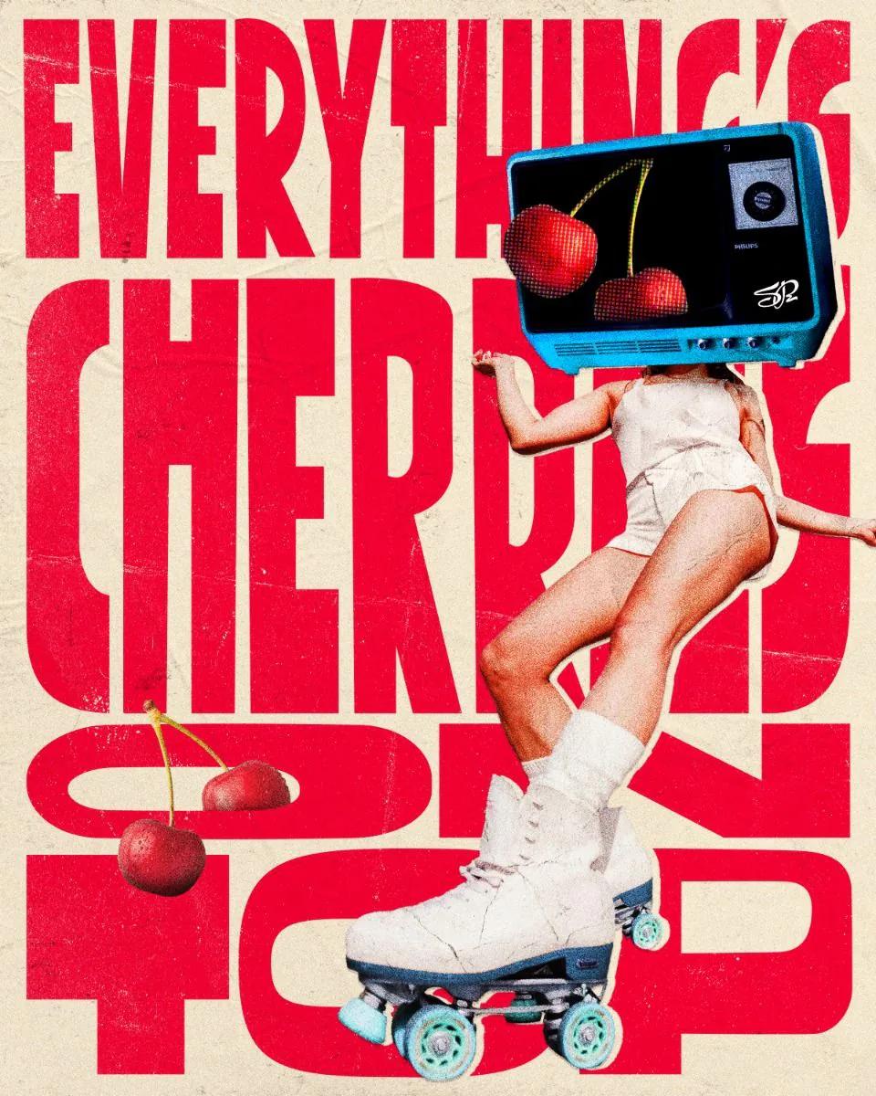 Pop Art example showing a editorial composition