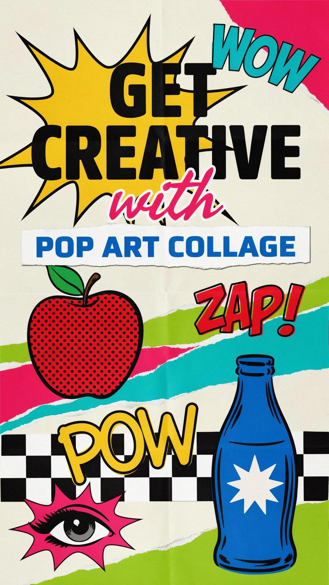 Pop Art example showing a website or presentation visual