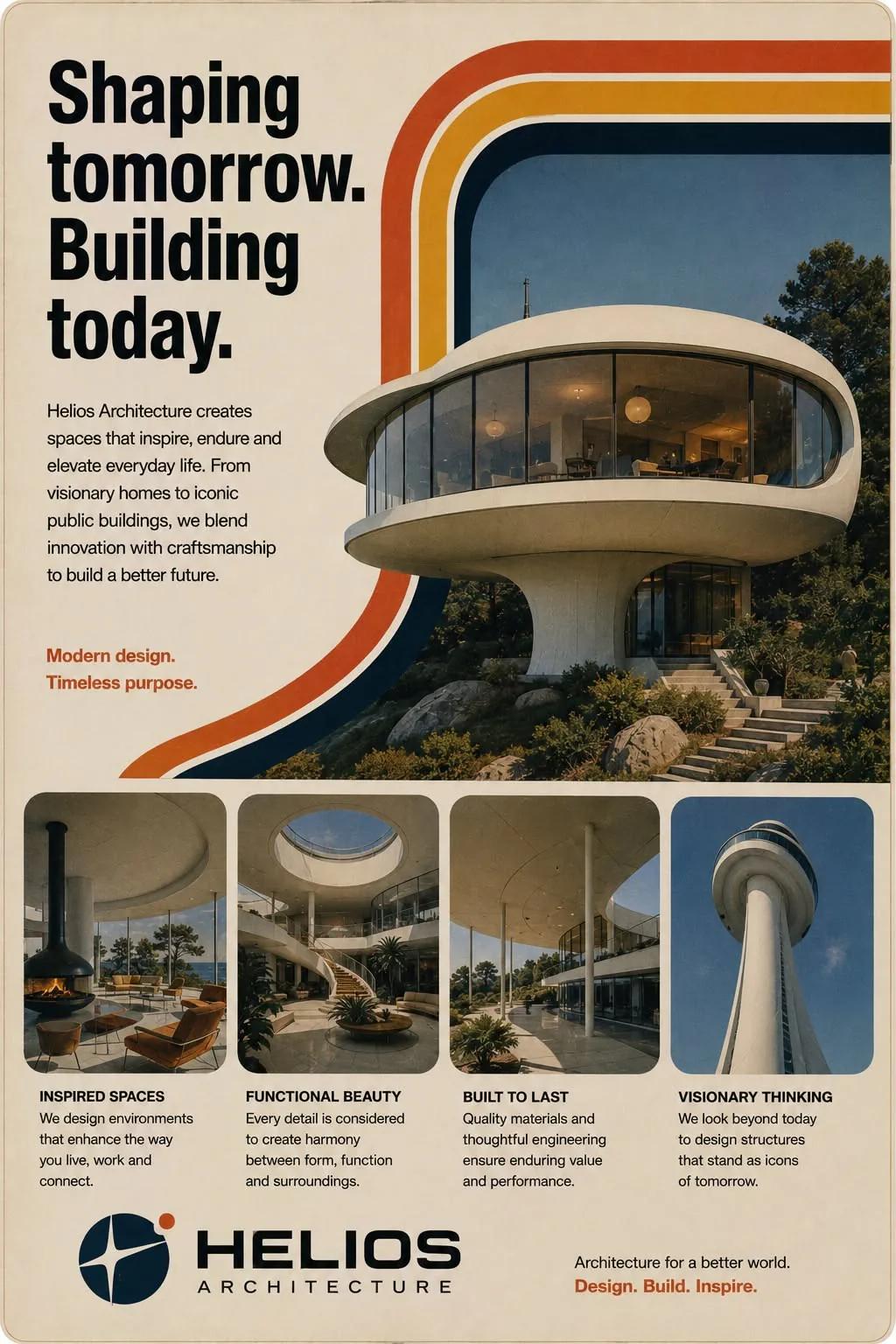 Retro Futurism example showing a social media creative