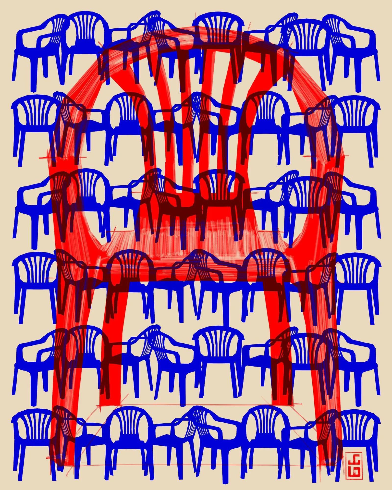 Risograph example showing a social media creative