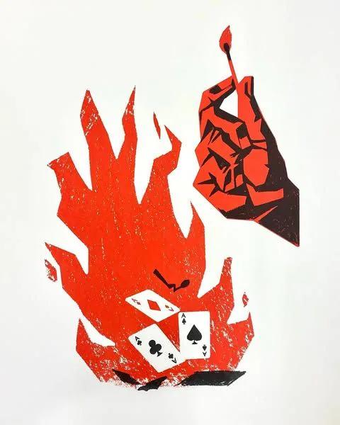 Screen Print example showing a brand campaign