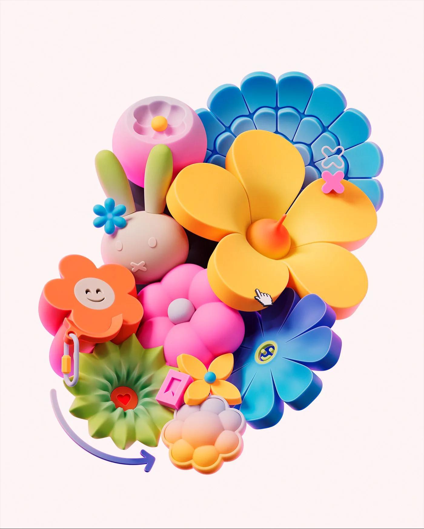 Soft 3D example showing a people or portrait