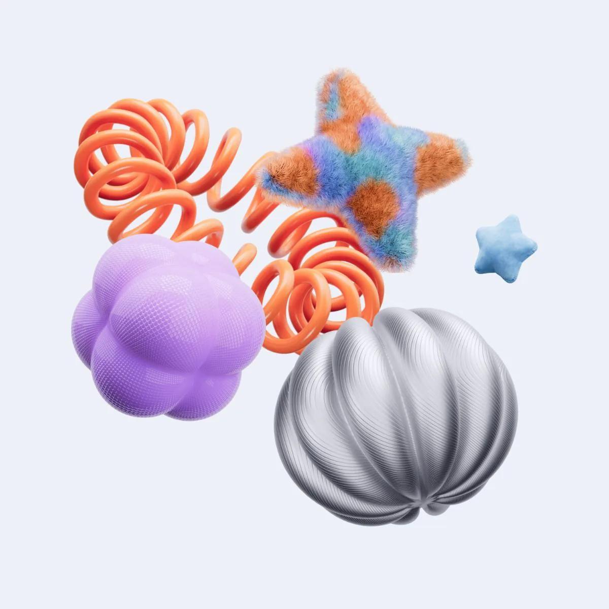 Soft 3D example showing a social media creative