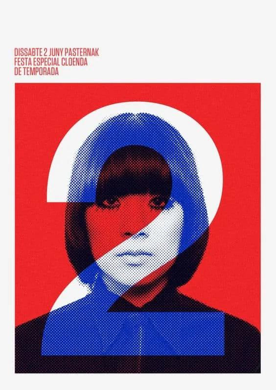 Swiss Design example showing a social media creative