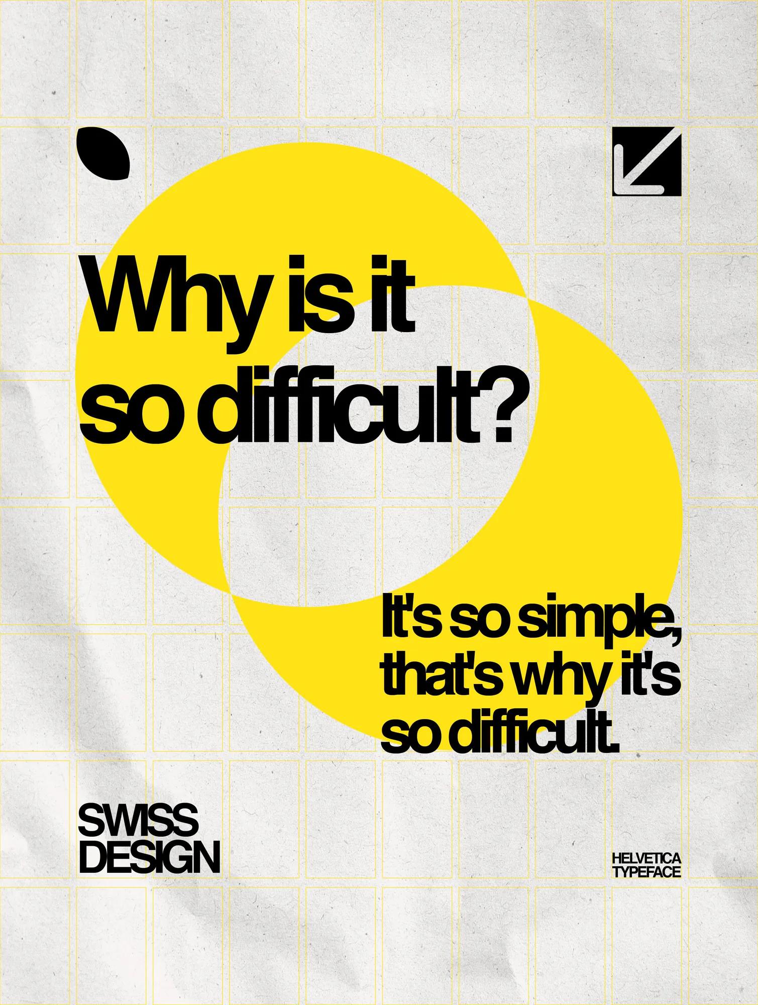 Swiss Design example showing a website or presentation visual
