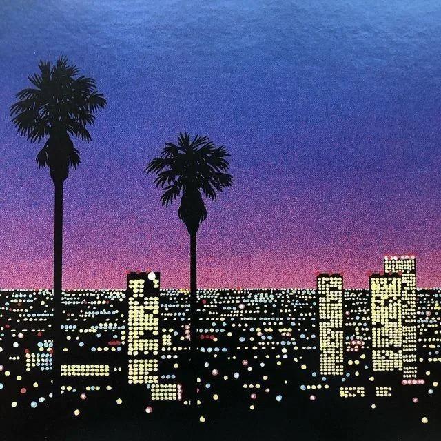 Synthwave example showing a product advertisement