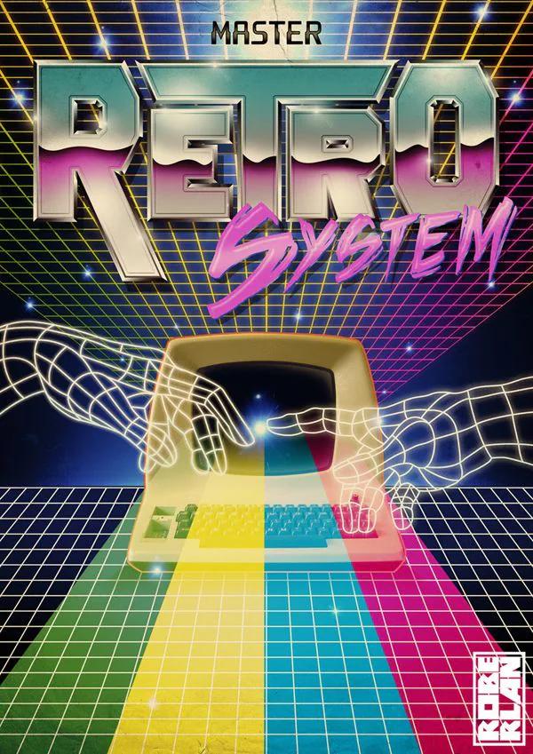 Synthwave example showing a social media creative