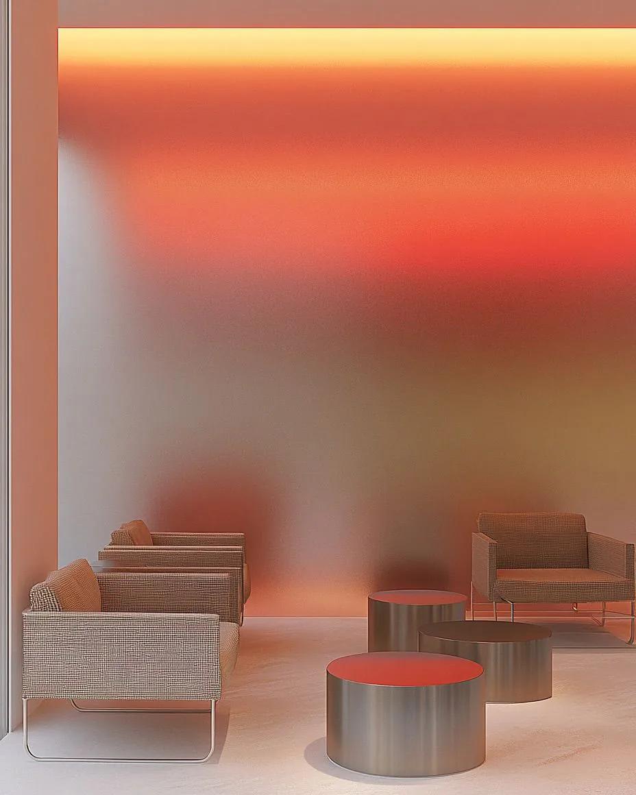 Translucent Glass example showing a editorial composition